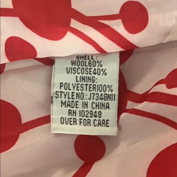 🍒 Cherry Red Pea Coat - Picture 4 of 4